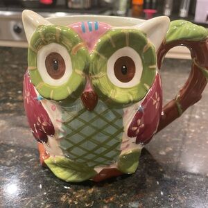 Pier 1 Imports Olli the Owl Ceramic Mug. EUC. 16 oz. capacity.